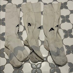 3 pairs of white soccer socks